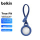 Ремешок BELKIN AirTag/AirTag2, совместимый с брелоком Apple AirTag, трекером багажа, силиконовый грязеотталкивающий противоударный чехол-защита, F8W974 синий - изображение 1