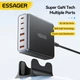 Зарядное устройство Essager 3xUSB-C + 3xUSB-A 85W GaN black (EZC85W-SXB0G-Z) - изображение 4