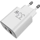 Зарядное устройство Sigma 1xUSB-C PD33W + 1xUSB QC3.0 GaN X-power PS33-01 white (4827798527719) - изображение 4