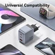 Зарядний пристрій VENTION 2xUSB-C PD70W + 1xUSB QC3.0 22.5W GaN gray (FEXH0-EU) - зображення 6