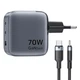 Зарядний пристрій VENTION 2xUSB-C PD70W + 1xUSB QC3.0 22.5W GaN + cable USB-C to USB-C 1.0m black gray (TZ-FEXH0-EU) - зображення 9