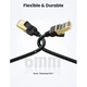 Патч-корд 1м, F/FTP cat 7 RJ-45 black Ugreen (U_11268) - изображение 2