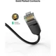 Патч-корд 1.5м, U/UTP CAT 6A Copper Ethernet Cable тонкий(діаметр 2.8мм) NW122 Black Ugreen (70333) - изображение 2