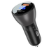 Автомобильное зарядное устройство для ACEFAST B6 63W металлический корпус USB-A USB-C с цифровым дисплеем, Черный (B6) - изображение 1