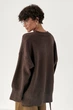 Свободный вязаный джемпер с разрезами Lurex Коричневый One Size (3990) - изображение 2