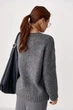 Вязаный женский джемпер oversize Lurex Серый One Size (30320) - изображение 2