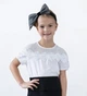 Блузка для девочки с коротким рукавом SLY 125/S/19 белый 140 - изображение 1