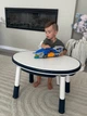 Детский Столик со стульчиком Мультиплей, растущий по высоте для учебы, творчества, игры с песком, многофункциональный стол с лего поверхностью (синий) - изображение 3