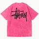 Футболка Stussy Washed oversize цвет розовый, Размер S - изображение 2