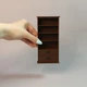Мебель для кукольного домика Книжный шкаф 1:12 коричневая 15,5/7,55/3,1 см - изображение 7