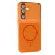 Матовый чехол Skin Feel для Samsung Galaxy S26 с MagSafe и стеклом на камеру Orange - изображение 1