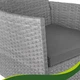 Комплект садових меблів Gardlov 26907 техноротанг сірий 4 предмети - зображення 5