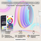 Світлодіодна неонова USB-стрічка з керуванням від телефона SFK-11 Bluetooth RGB 5 м - зображення 1