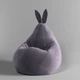 Крісло-мішок SkyPuff Зайчик груша , XXL - 140х100 Велюр Florida Violet, 1401132 - изображение 1