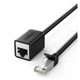 Патч-корд 1м, F/UTP cat 6 RJ-45 extension black Ugreen (U_11279) - зображення 1