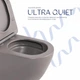 Унітаз підвісний Qtap Robin Ultra Quiet 520×365×340 мм, Stone grey, з сидінням Slim Duroplast / Soft-close / Quick Release - зображення 5