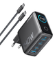 Сетевое зарядне пристрій Anker Laptop GaN Charger 140W, 3xUSB-C PD3.1 & 1xUSB-A w Display and Cable Чорний (7121460) - зображення 1
