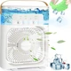 Міні-кондиціонер Mini Fan RGB 3в1 охолоджувач повітря з функцією зволоження та вентилятор з нічником для дому - зображення 3