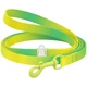 Поводок для кошек и собак мелких пород из нейлона WAUDOG Nylon Recycled, градиент, цветной карабин, салатовый, XS, 122 см, 10 мм (47115) - изображение 1