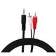 Кабель мультимедійний Jack 3.5mm male to 2xRCA 5.0m Vinga (VCPDCJ35MRCA25BK) - изображение 1