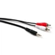 Кабель мультимедійний Jack 3.5mm male to 2xRCA 5.0m Vinga (VCPDCJ35MRCA25BK) - изображение 2