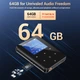 MP3 плеер Benjie M7 1.8" Bluetooth 5.3 Hi-Fi 64Gb с внешним динамиком Type C металлический - изображение 4