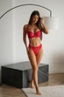 Комплект нижнего женского белья чашкой Push up красного цвета 37997 75C - изображение 3