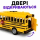 Игрушечный школьный автобус School Bus со светом и звуком, инерционный, 20 см, масштаб 1:20, открывающиеся двери, арт. WY940A - изображение 6