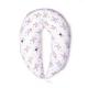 Подушка MirSon для вагітних та годування №8336 Print Line 17-0529 Bunnies white Бязь 30х170х20 см (2200006200611) - зображення 2