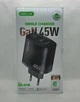 Зарядний пристрій блочок USB Gerlax GA-44S 3A/ 1USB/22.5W/QC3.0/ PD45W/GaN/ LED індикатор швидкого заряджання/ чорний - изображение 5