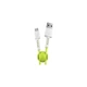 Дата кабель USB 2.0 AM to Micro 5P 1.0m Soft white/lime Pixus (4897058531176) - изображение 1
