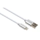 Дата кабель USB 2.0 AM to Lightning 1m nylon silver Vinga (VCPDCLNB1S) - изображение 1