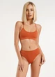 Труси бразиліана жіночі безшовні в рубчик Giulia BRASILIAN BRIEFS RIB L/XL Orange-burnt sienna - изображение 2