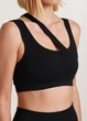 Топ женский с ассиметричными бретелями Giulia TOP RIB CO M/L Black-black, Топ на широких бретелях бесшовный - изображение 7