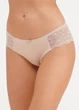 Женские трусы-бразилианы декорированы кружевом Giulia (L5118B0-M) M Beige-Бежевый, трусики из микрофибры, комфортное белье - изображение 4
