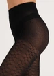 Женские капроновые колготки Giulia LACERY 60 (1) 2 Black-black с узором 60 DEN колготки плотные чёрные с рисунком - изображение 9