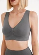 Бесшовный женский топ с эффектом push-up из микрофибры Giulia TOP SHAPE S/M Grey-poppy seed, женский топ - изображение 9