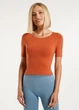 Топ з коротким рукавом та круглим вирізом Giulia CROP T-SHIRT S/M Orange-burnt sienna - изображение 3