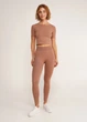 Топ з коротким рукавом та круглим вирізом Giulia CROP T-SHIRT S/M Brown-mokko - изображение 3