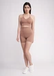 Женские бесшовные шорты Giulia SHORTS SHAPE S/M с моделирующим швом, тренировки, активный стиль, эластичные, коричневые Brown-mokko - изображение 9