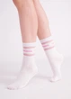 Шкарпетки жіночі бавовняні з літерним принтом Giulia WS3 CRISTAL STRONG 004 36/40 White-white/rose - изображение 1