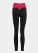 Жіночі безшовні легінси з push-up ефектом та контрастним поясом Giulia FLEXING LEGGINGS GLAM S/M Multicolor-black/winterberry, комфортні лосини для спорту, для тренувань, з мікрофібри - зображення 6