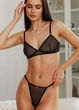 Трусы женские стринги из сетки в горошек Giulia Glam 2116/40 M Black dots, прозрачные трусики из сетки, нижнее белье - изображение 10