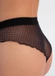 Труси жіночі бразиліана із сітки в горошок Giulia Glam 2240/40 S Black dots, ніжні прозорі трусики, жіноча білизна - зображення 8