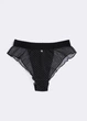 Труси жіночі бразиліана із сітки в горошок Giulia Glam 2240/40 S Black dots, ніжні прозорі трусики, жіноча білизна - зображення 10