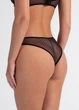 Труси жіночі бразиліана із сітки в горошок Giulia Glam 2239/40 M Black dots, напівпрозорі трусики, чорні бразиліани - зображення 7