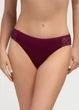 Женские трусы бразилиана с кружевом Giulia Lady lace 2234/61 L Bordo-burgundy, хлопковые трусики, комфортные на каждый день, повседневное белье - изображение 6