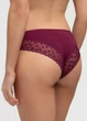 Женские трусы бразилиана с кружевом Giulia Lady lace 2234/61 L Bordo-burgundy, хлопковые трусики, комфортные на каждый день, повседневное белье - изображение 7