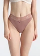 Женские хлопковые трусы бразилиана с кружевом Giulia Leya 2228/61 S Brown-mokko, комфортные хлопковые трусики, повседневное нижнее белье - изображение 4