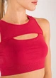 Бесшовный женский топ с акцентным вырезом Giulia FLEX TOP ENERGY L/XL Bordo-winterberry, спортивный топ из микрофибры - изображение 9